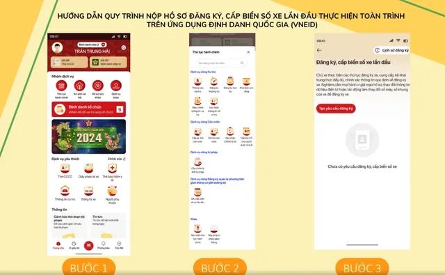 Hướng dẫn đăng ký xe bằng dịch vụ công trực tuyến và VNeID từ 1/8